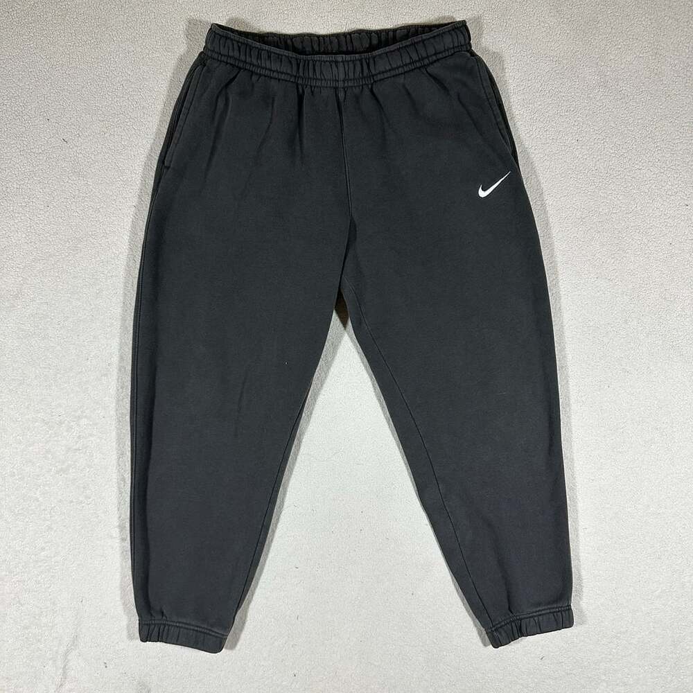 Nike Gray Fleece Jogger Sweatpants Swoosh Mens Large L Made in Jordan